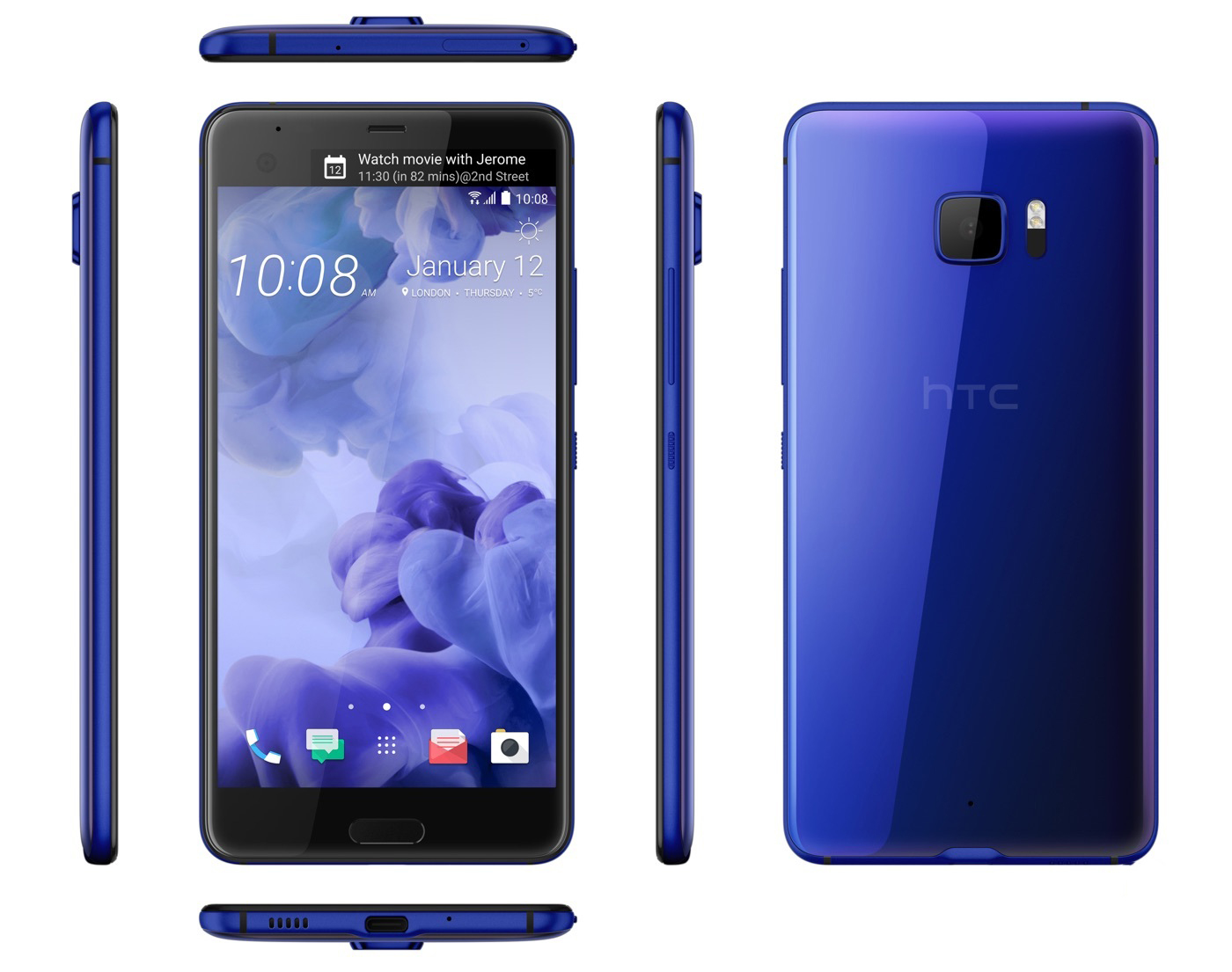 HTC U Ultra chính thức: 5,7" 2K kính sapphire, màn hình phụ phía trên, Liquid Design, mất jack 3,5mm