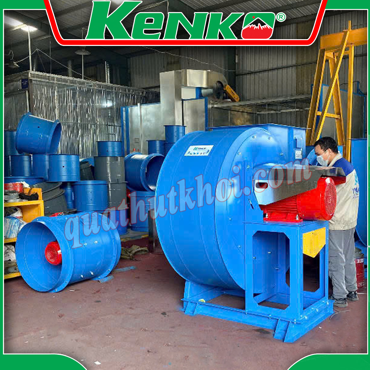 quạt ly tâm hút khói chữa cháy 50HP 37KW KENKO KEC-FF-11