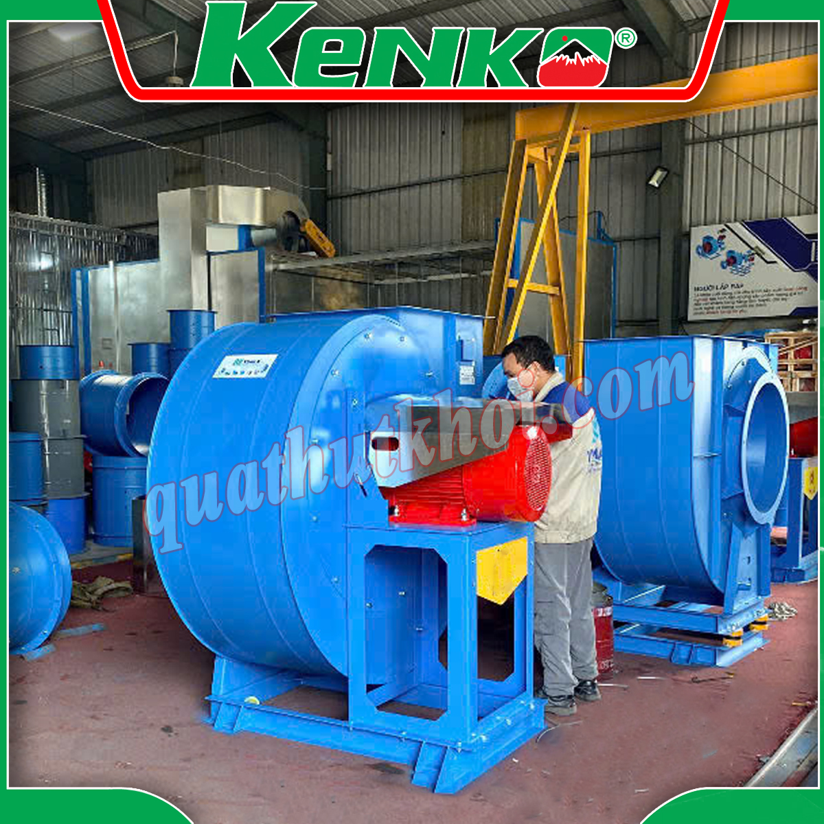 uạt ly tâm hút khói chữa cháy 55KW 75HP KENKO KEC-FF-12